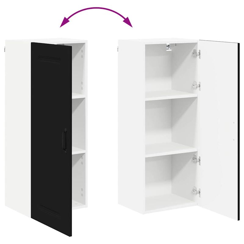 Casa si Gradina - Mobilier - Comode si corpuri - Corpuri bucatarie - Dulap suspendat de bucatarie cu raft Negru 40 x 31 x 100 cm - Infinity.ro