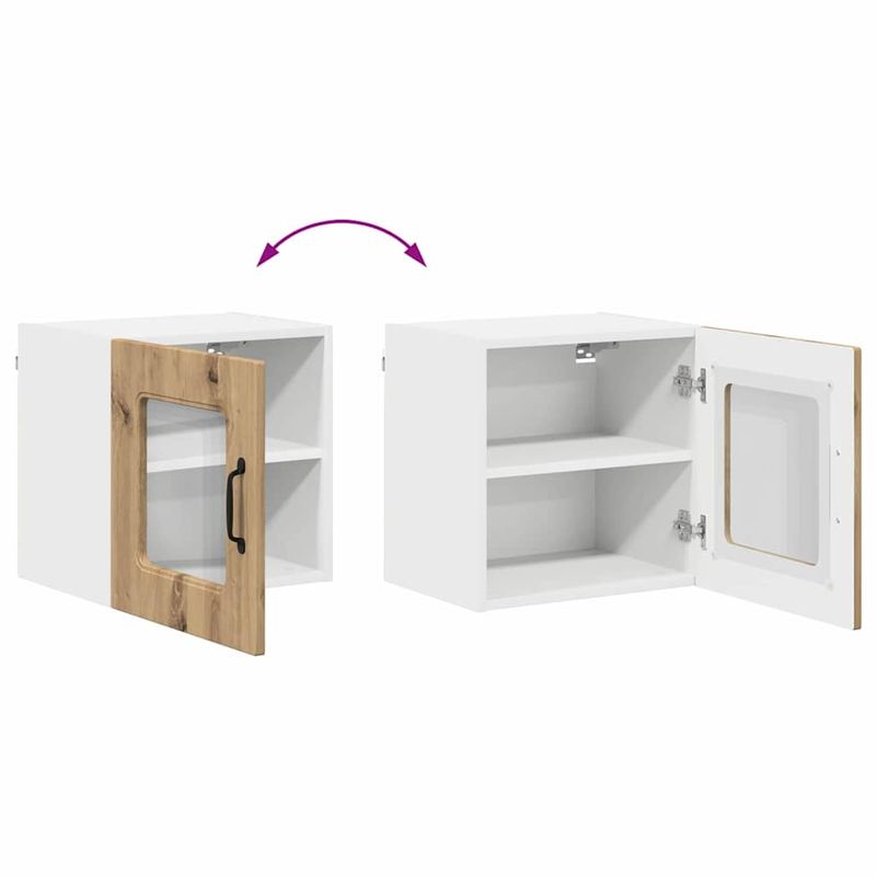 Casa si Gradina - Mobilier - Comode si corpuri - Corpuri bucatarie - Dulap suspendat de bucatarie cu raft 2 pcs Stejar Artizanal - Infinity.ro