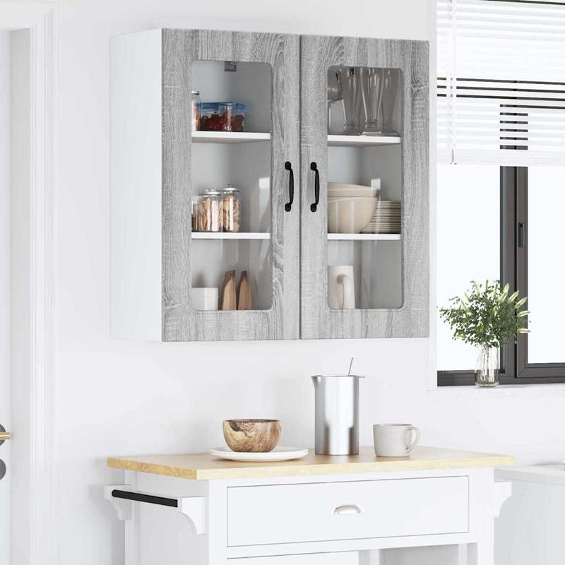 Casa si Gradina - Mobilier - Comode si corpuri - Corpuri bucatarie - Dulap suspendat de bucatarie cu raft Gri Sonoma 40 x 31 x 80 cm - Infinity.ro