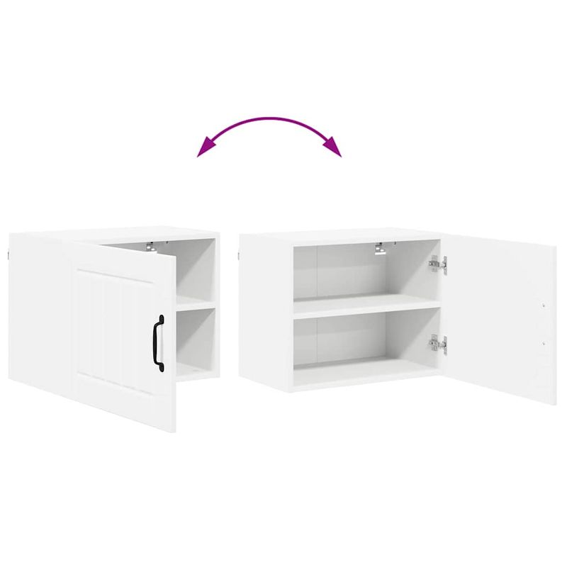 Casa si Gradina - Mobilier - Comode si corpuri - Corpuri bucatarie - Dulap suspendat de bucatarie cu raft 2 pcs Alb 50 x 31 x 40 cm - Infinity.ro