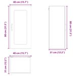 Casa si Gradina - Mobilier - Comode si corpuri - Corpuri bucatarie - Dulap suspendat de bucatarie cu raft Gri Sonoma 40 x 31 x 80 cm - Infinity.ro