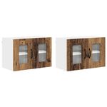Casa si Gradina - Mobilier - Comode si corpuri - Corpuri bucatarie - Dulap suspendat de bucatarie 2 pcs Lemn Vechi 60 x 31 x 40 cm - Infinity.ro