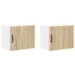 Casa si Gradina - Mobilier - Comode si corpuri - Corpuri bucatarie - Dulap suspendat de bucatarie cu raft 2 pcs Stejar Sonoma - Infinity.ro