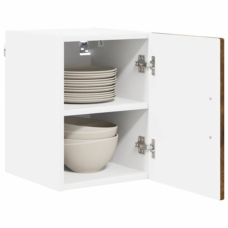 Casa si Gradina - Mobilier - Comode si corpuri - Corpuri bucatarie - Dulap suspendat de bucatarie cu raft 2 pcs Stejar fumuriu - Infinity.ro