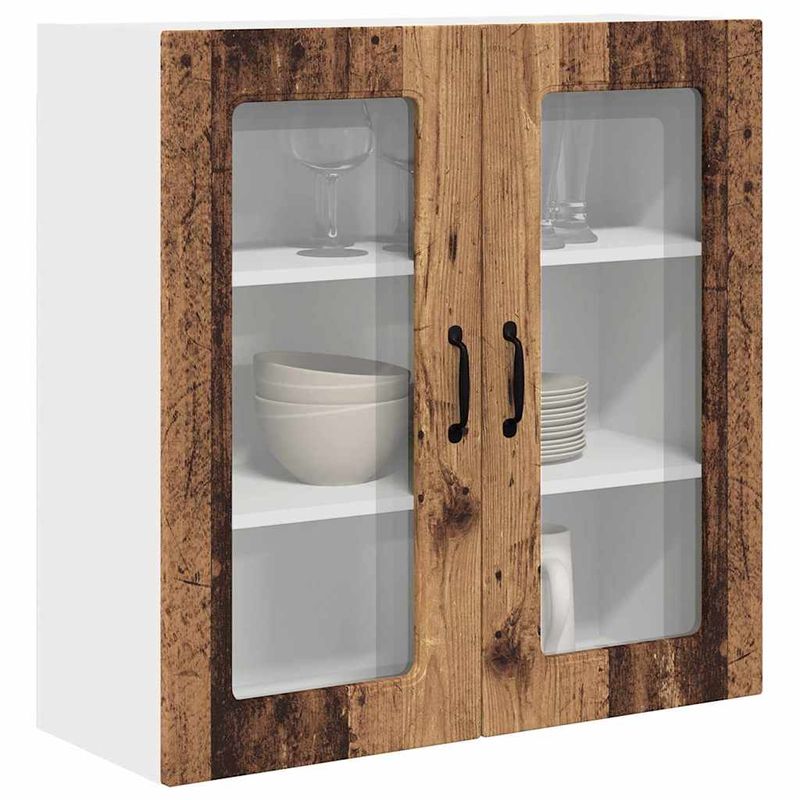 Casa si Gradina - Mobilier - Comode si corpuri - Corpuri bucatarie - Dulap suspendat de bucatarie cu raft Lemn Vechi 80 x 31 x 80 cm - Infinity.ro