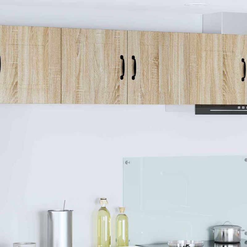 Casa si Gradina - Mobilier - Comode si corpuri - Corpuri bucatarie - Dulap suspendat de bucatarie cu raft 2 pcs Stejar Sonoma - Infinity.ro
