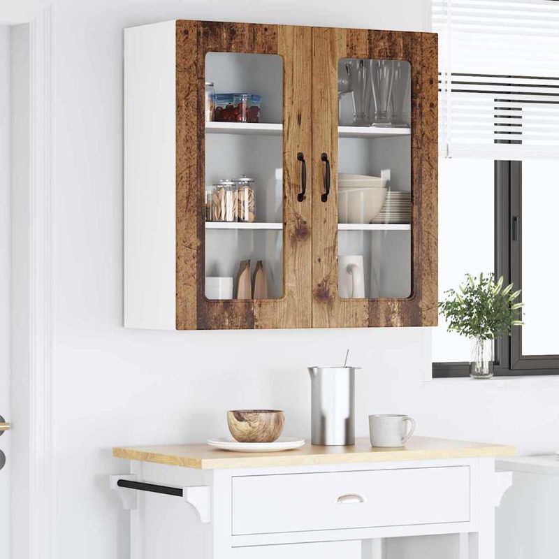 Casa si Gradina - Mobilier - Comode si corpuri - Corpuri bucatarie - Dulap suspendat de bucatarie cu raft Lemn Vechi 80 x 31 x 80 cm - Infinity.ro