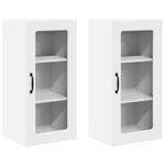 Casa si Gradina - Mobilier - Comode si corpuri - Corpuri bucatarie - Dulap suspendat de bucatarie cu raft 2 pcs Alb 40 x 31 x 80 cm - Infinity.ro