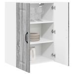 Casa si Gradina - Mobilier - Comode si corpuri - Corpuri bucatarie - Dulap suspendat de bucatarie cu raft Gri Sonoma 60 x 31 x 80 cm - Infinity.ro
