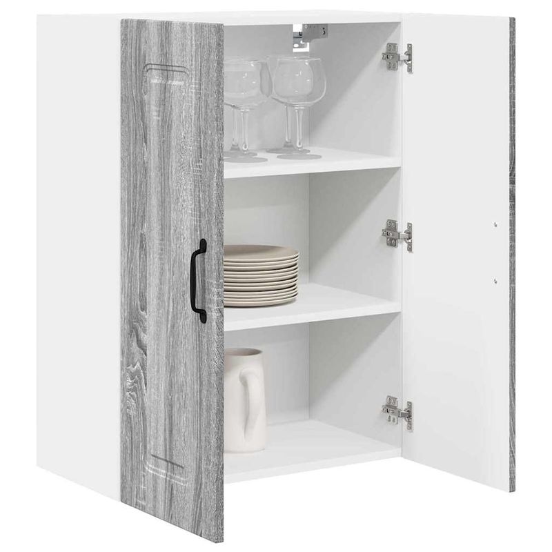 Casa si Gradina - Mobilier - Comode si corpuri - Corpuri bucatarie - Dulap suspendat de bucatarie cu raft Gri Sonoma 60 x 31 x 80 cm - Infinity.ro