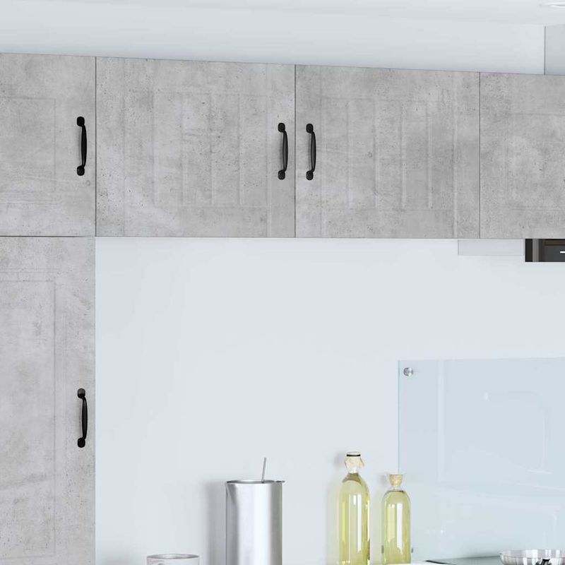 Casa si Gradina - Mobilier - Comode si corpuri - Corpuri bucatarie - Dulap suspendat de bucatarie cu raft 2 pcs Gri din beton - Infinity.ro