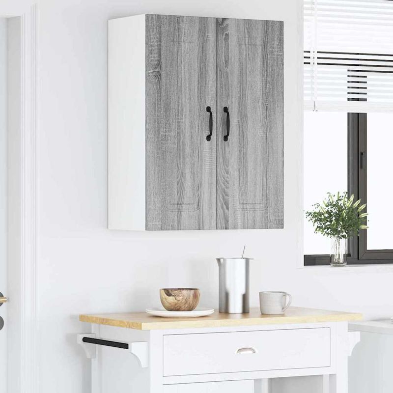 Casa si Gradina - Mobilier - Comode si corpuri - Corpuri bucatarie - Dulap suspendat de bucatarie cu raft Gri Sonoma 60 x 31 x 80 cm - Infinity.ro