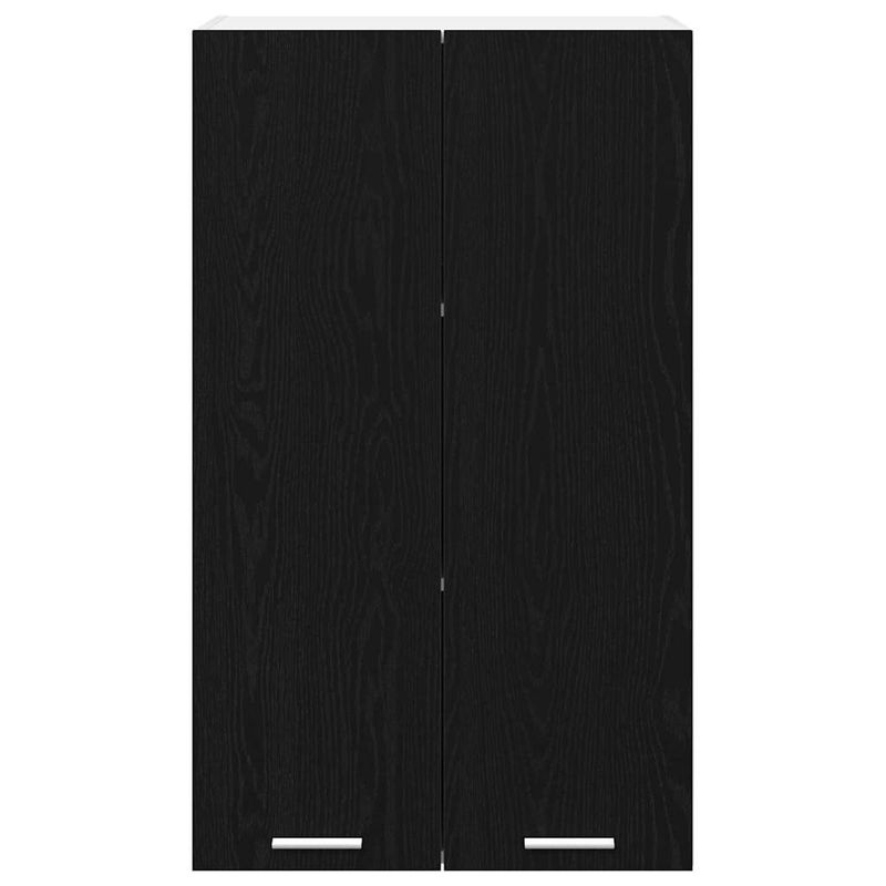 Casa si Gradina - Mobilier - Comode si corpuri - Corpuri bucatarie - Dulap suspendat cu raft Riga Stejar Negru 60 x 31 x 100 cm - Infinity.ro