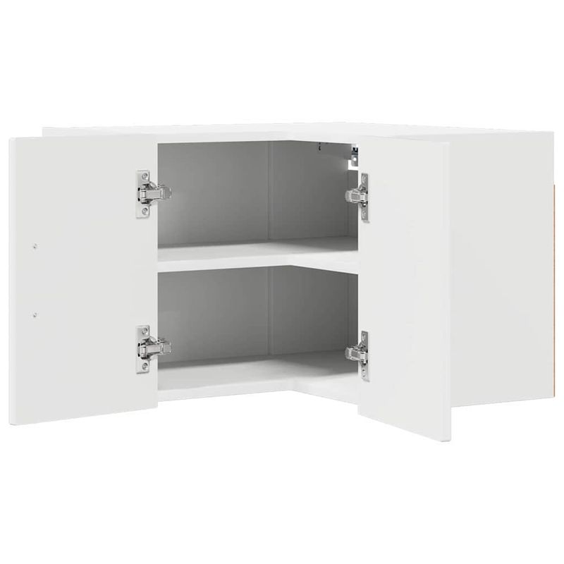 Casa si Gradina - Mobilier - Comode si corpuri - Corpuri bucatarie - Dulap suspendat de bucatarie cu raft Alb lucios 57 x 57 x 40 cm - Infinity.ro