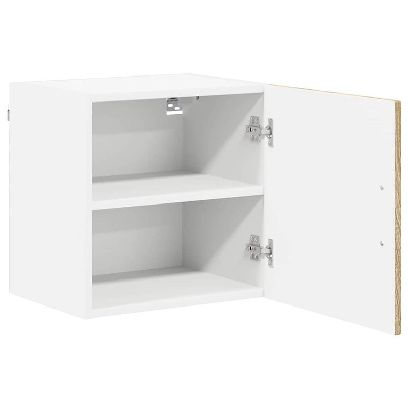 Casa si Gradina - Mobilier - Comode si corpuri - Corpuri bucatarie - Dulap suspendat de bucatarie cu raft 2 pcs Stejar Sonoma - Infinity.ro