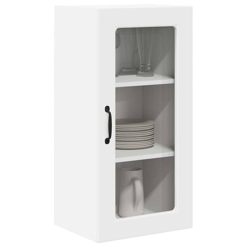 Casa si Gradina - Mobilier - Comode si corpuri - Corpuri bucatarie - Dulap suspendat de bucatarie cu raft 2 pcs Alb 40 x 31 x 80 cm - Infinity.ro