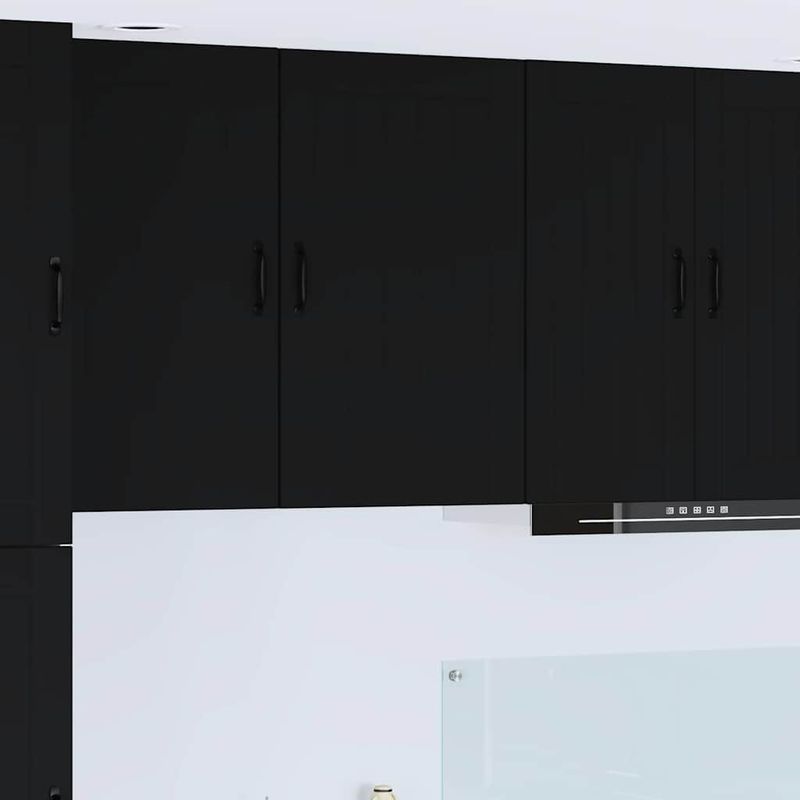 Casa si Gradina - Mobilier - Comode si corpuri - Corpuri bucatarie - Dulap suspendat de bucatarie cu raft Negru 50 x 31 x 80 cm - Infinity.ro