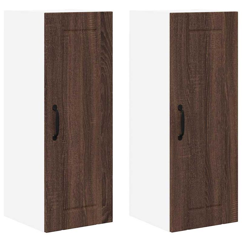 Casa si Gradina - Mobilier - Comode si corpuri - Corpuri bucatarie - Dulap suspendat de bucatarie cu raft 2 pcs Stejar inchis - Infinity.ro