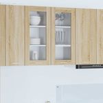Casa si Gradina - Mobilier - Comode si corpuri - Corpuri bucatarie - Dulap suspendat cu raft Riga Stejar Sonoma 40 x 31 x 80 cm - Infinity.ro