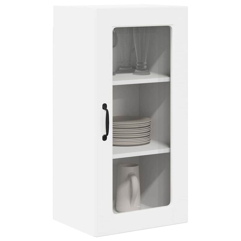 Casa si Gradina - Mobilier - Comode si corpuri - Corpuri bucatarie - Dulap suspendat de bucatarie cu raft Alb lucios 40 x 31 x 80 cm - Infinity.ro