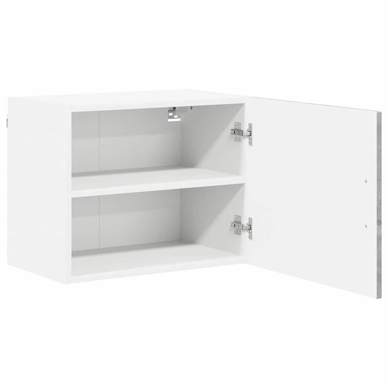 Casa si Gradina - Mobilier - Comode si corpuri - Corpuri bucatarie - Dulap suspendat de bucatarie cu raft 2 pcs Gri din beton - Infinity.ro