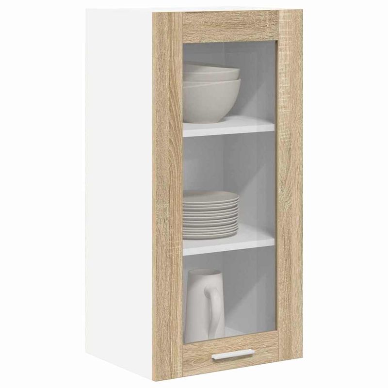 Casa si Gradina - Mobilier - Comode si corpuri - Corpuri bucatarie - Dulap suspendat cu raft Riga Stejar Sonoma 40 x 31 x 80 cm - Infinity.ro