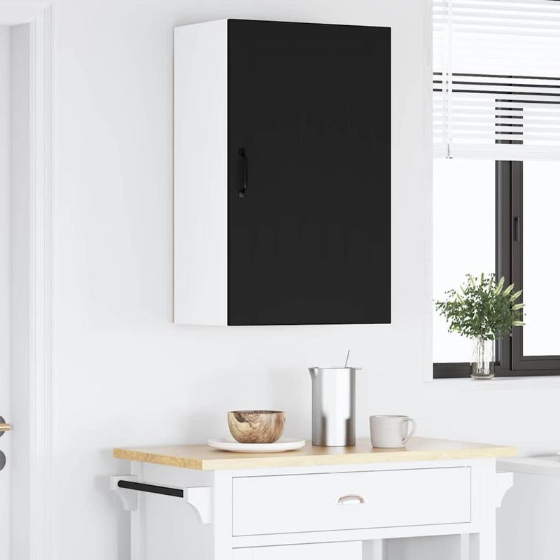 Casa si Gradina - Mobilier - Comode si corpuri - Corpuri bucatarie - Dulap suspendat de bucatarie cu raft Negru 50 x 31 x 80 cm - Infinity.ro