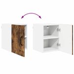 Casa si Gradina - Mobilier - Comode si corpuri - Corpuri bucatarie - Dulap suspendat de bucatarie cu raft 2 pcs Stejar fumuriu - Infinity.ro