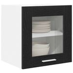 Casa si Gradina - Mobilier - Comode si corpuri - Corpuri bucatarie - Dulap suspendat cu raft Riga 2 pcs Stejar Negru 40 x 31 x 40 cm - Infinity.ro