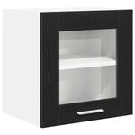 Casa si Gradina - Mobilier - Comode si corpuri - Corpuri bucatarie - Dulap suspendat cu raft Riga 2 pcs Stejar Negru 40 x 31 x 40 cm - Infinity.ro