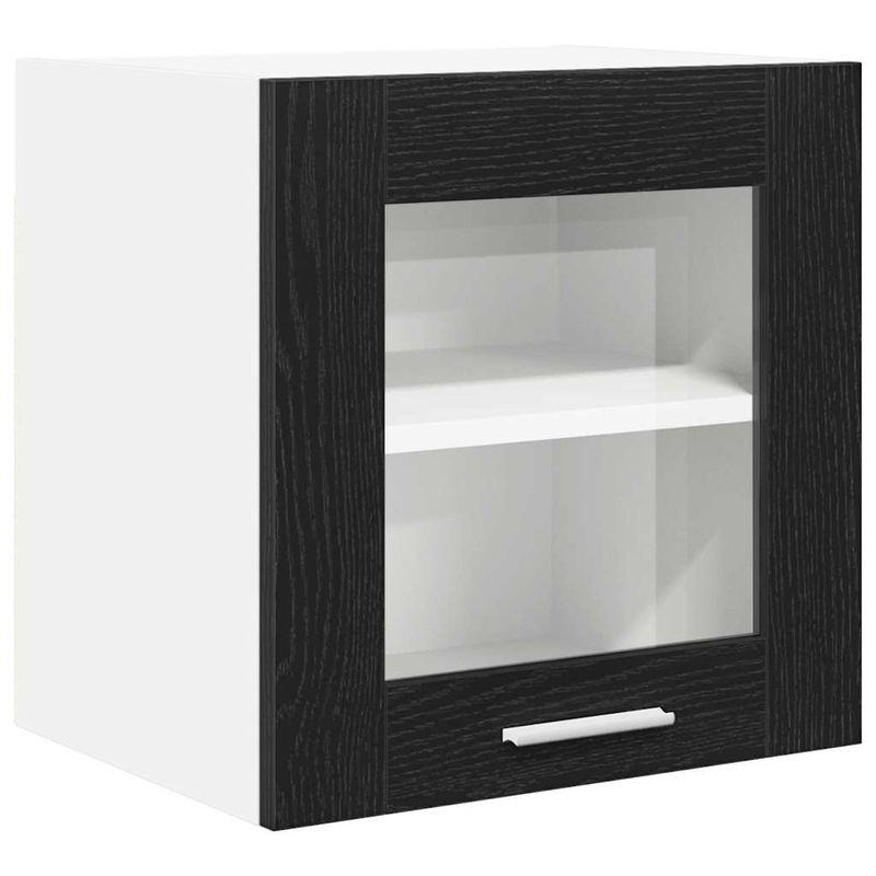Casa si Gradina - Mobilier - Comode si corpuri - Corpuri bucatarie - Dulap suspendat cu raft Riga 2 pcs Stejar Negru 40 x 31 x 40 cm - Infinity.ro