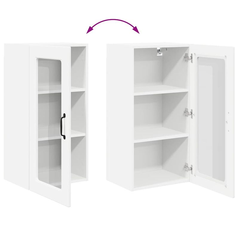 Casa si Gradina - Mobilier - Comode si corpuri - Corpuri bucatarie - Dulap suspendat de bucatarie cu raft 2 pcs Alb 40 x 31 x 80 cm - Infinity.ro