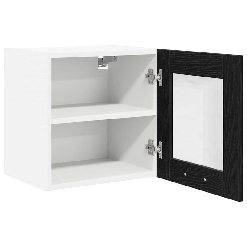 Casa si Gradina - Mobilier - Comode si corpuri - Corpuri bucatarie - Dulap suspendat cu raft Riga 2 pcs Stejar Negru 40 x 31 x 40 cm - Infinity.ro