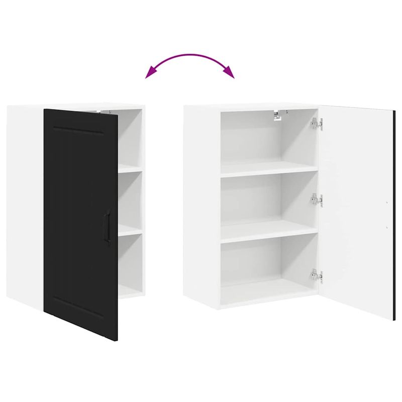 Casa si Gradina - Mobilier - Comode si corpuri - Corpuri bucatarie - Dulap suspendat de bucatarie cu raft Negru 50 x 31 x 80 cm - Infinity.ro