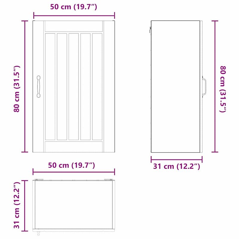 Casa si Gradina - Mobilier - Comode si corpuri - Corpuri bucatarie - Dulap suspendat de bucatarie cu raft Negru 50 x 31 x 80 cm - Infinity.ro