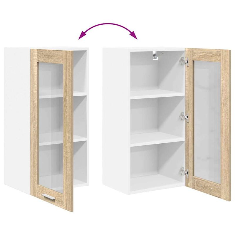 Casa si Gradina - Mobilier - Comode si corpuri - Corpuri bucatarie - Dulap suspendat cu raft Riga Stejar Sonoma 40 x 31 x 80 cm - Infinity.ro