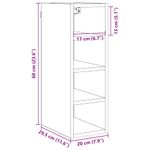 Casa si Gradina - Mobilier - Comode si corpuri - Corpuri bucatarie - Dulap suspendat cu raft Riga Stejar negru 20 x 29,5 x 60 cm - Infinity.ro
