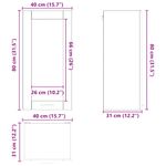 Casa si Gradina - Mobilier - Comode si corpuri - Corpuri bucatarie - Dulap suspendat cu raft Riga Stejar Sonoma 40 x 31 x 80 cm - Infinity.ro