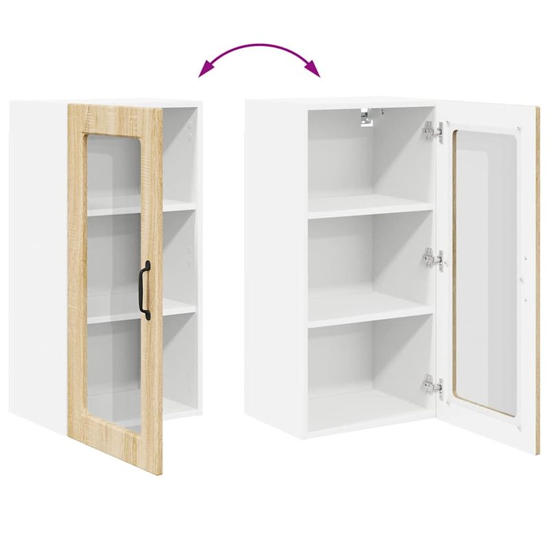 Casa si Gradina - Mobilier - Comode si corpuri - Corpuri bucatarie - Dulap suspendat de bucatarie Stejar Sonoma 40 x 31 x 80 cm - Infinity.ro