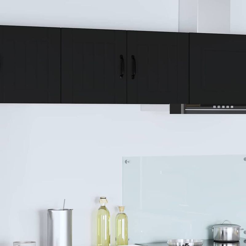 Casa si Gradina - Mobilier - Comode si corpuri - Corpuri bucatarie - Dulap suspendat de bucatarie cu raft Negru 80 x 31 x 40 cm - Infinity.ro