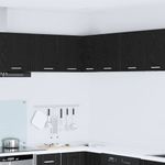 Casa si Gradina - Mobilier - Comode si corpuri - Corpuri bucatarie - Dulap suspendat Riga Stejar negru si Alb 57 x 57 x 40 cm - Infinity.ro