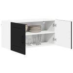 Casa si Gradina - Mobilier - Comode si corpuri - Corpuri bucatarie - Dulap suspendat de bucatarie cu raft Negru 80 x 31 x 40 cm - Infinity.ro