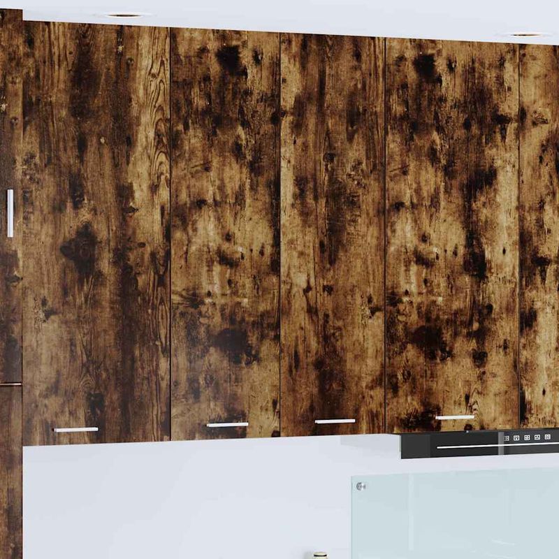 Casa si Gradina - Mobilier - Comode si corpuri - Corpuri bucatarie - Dulap suspendat cu raft Riga Stejar fumuriu 60 x 31 x 100 cm - Infinity.ro