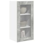 Casa si Gradina - Mobilier - Comode si corpuri - Corpuri bucatarie - Dulap suspendat cu raft Riga Gri din beton 40 x 31 x 80 cm - Infinity.ro