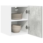 Casa si Gradina - Mobilier - Comode si corpuri - Corpuri bucatarie - Dulap suspendat cu raft Riga Gri beton si Alb 30 x 31 x 40 cm - Infinity.ro