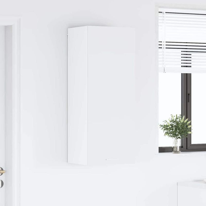 Casa si Gradina - Mobilier - Comode si corpuri - Corpuri bucatarie - Dulap suspendat cu raft Riga Alb 40 x 31 x 100 cm Lemn compozit - Infinity.ro