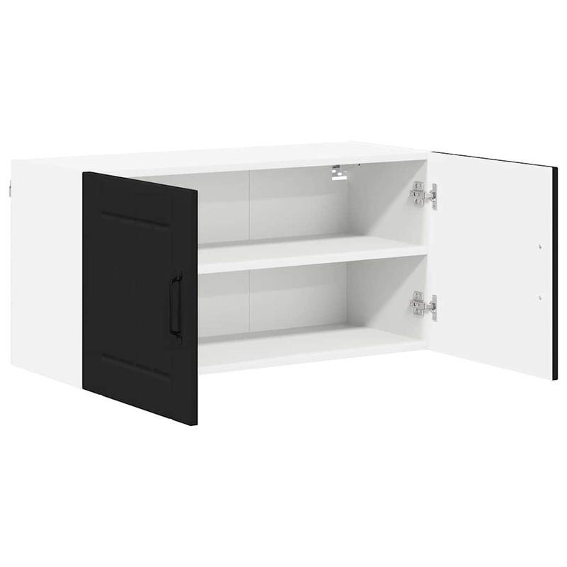 Casa si Gradina - Mobilier - Comode si corpuri - Corpuri bucatarie - Dulap suspendat de bucatarie cu raft Negru 80 x 31 x 40 cm - Infinity.ro