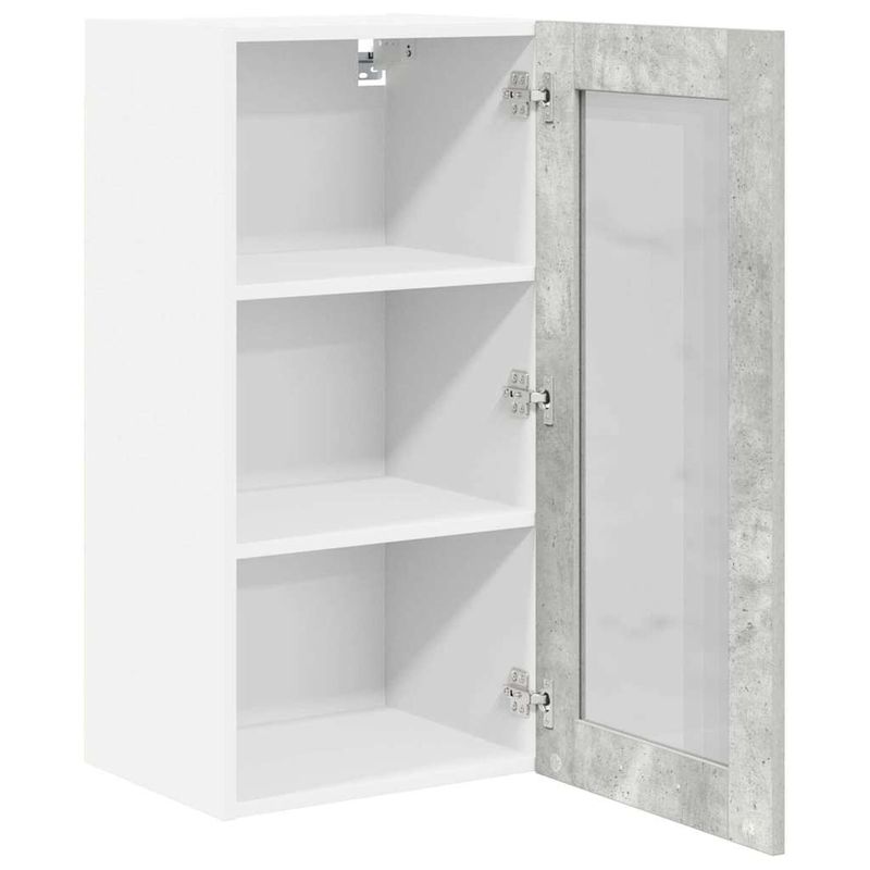 Casa si Gradina - Mobilier - Comode si corpuri - Corpuri bucatarie - Dulap suspendat cu raft Riga Gri din beton 40 x 31 x 80 cm - Infinity.ro