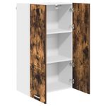 Casa si Gradina - Mobilier - Comode si corpuri - Corpuri bucatarie - Dulap suspendat cu raft Riga Stejar fumuriu 60 x 31 x 100 cm - Infinity.ro
