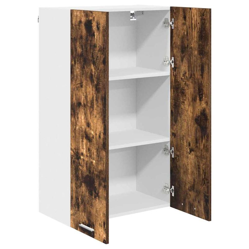 Casa si Gradina - Mobilier - Comode si corpuri - Corpuri bucatarie - Dulap suspendat cu raft Riga Stejar fumuriu 60 x 31 x 100 cm - Infinity.ro